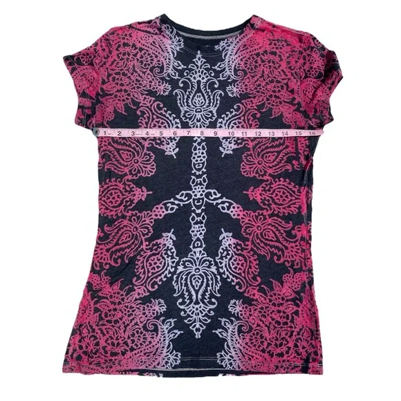 L.O.L. Vintage T-Shirt Juniors XL Pink Black Henna Inspired Graphic Y2K Festival - Picture 4 of 6